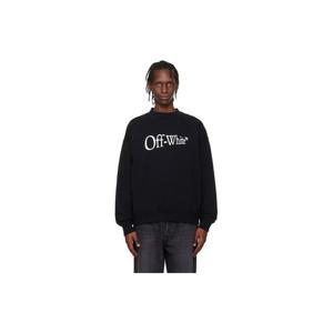 오프화이트 스웨트셔츠 블랙 런 애로우 스케이트 크루넥 스웨트셔츠 252607M204002