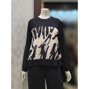 [벨라디터치]MARIOV1F1TS21 밑단 스트링 차르르 블라우스