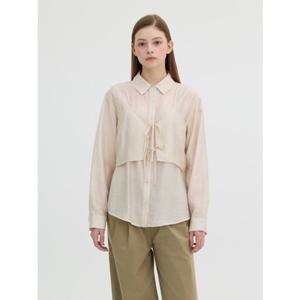 올리브데올리브 (OH5SB286) 뷔스띠에 셋업 시어 셔츠