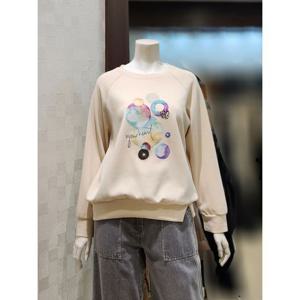 [벨라디터치]MARIOV1F1TS22 프린트 큐빅 블라우스티