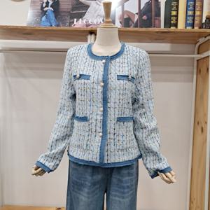 [레코브]데님배색트위드자켓LC31F3JK506XBL