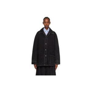 메종마르지엘라 청자켓 블랙 페인팅 데님 재킷 222168F060005