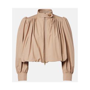 끌로에 개더 크롭 코튼 캔버스 재킷 P01130689