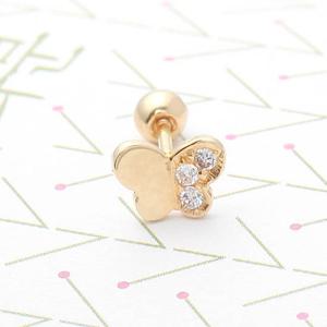 [미니아트] 10K 골드 큐티 나비 금 피어싱 귀걸이 G394_한쪽