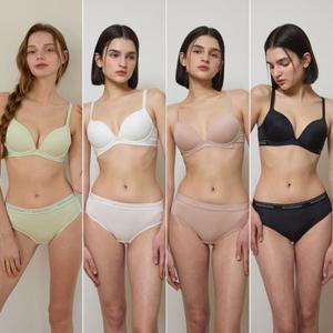 [10,000원 비밀쿠폰][Wonderbra] 푸쉬업 밴드 노와이어 브라팬티 8종세트 WBW5M01020304_T