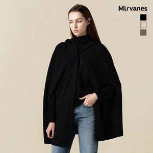 [미르바네스] (TAG가 109,000원) 알파카 블렌드 후드 케이프 가디건