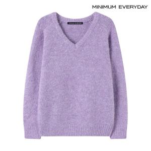 [미니멈][미니멈 에브리데이]래글런 브이넥 심플 긴팔 울 니트 (EB4KT007D)