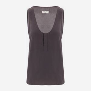 생로랑 실크 라운드넥 민소매 탑 789945 Y7I224280