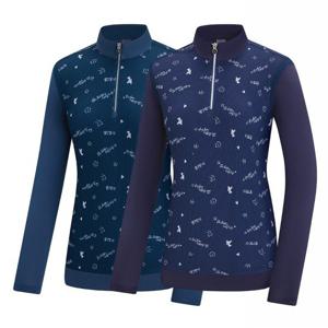 비티알 BTR 여성 골프웨어 봄 긴팔 레이어드 집업 티셔츠