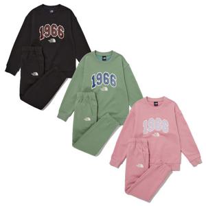 [노스페이스키즈](NM5MP54전색상)1966 로고 스웻 세트