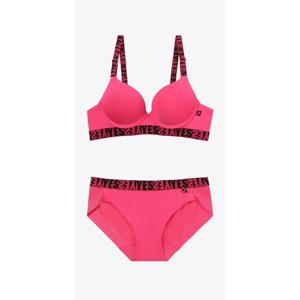 [보디가드]쉬크 코랄핑크 스틸아웃밴드 브라 햄라인 팬티 세트 YSWBZ605YSWPZ606