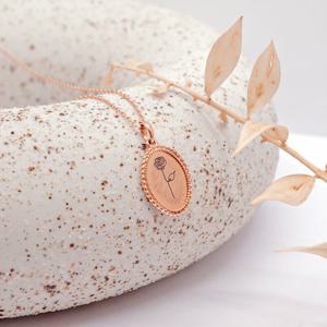 오팔하우스 14k 장미 코인 목걸이 OPDLN4572