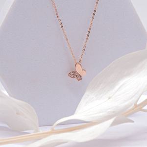 오팔하우스 14k 나비 큐빅 목걸이 OPKYN0958