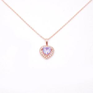 오팔하우스 14k 라벤더큐 하트 큐빅 목걸이 OPPKN876