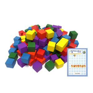 (가베가족)KS0153 큰솔 칼라쌓기나무 2단계 세트