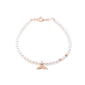 오팔하우스 14k 고래꼬리 3mm 스왈 진주 팔찌 OPPB129