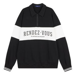 [클라이드]남성 2컬러 카라 반집업 맨투맨 티셔츠 (FOATS131M)