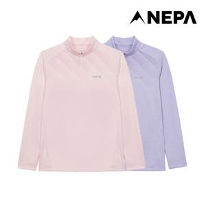 [택가99,000원] 네파 여성 기하학 패턴 긴팔 집업 티셔츠 7K45406