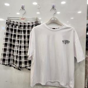 애플핑크 HC07 반팔티+체크반바지 파자마세트 APUWS303GSW