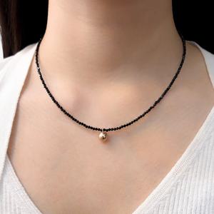 오팔하우스 14k 8mm 볼 블랙스피넬 목걸이 OPPN0255