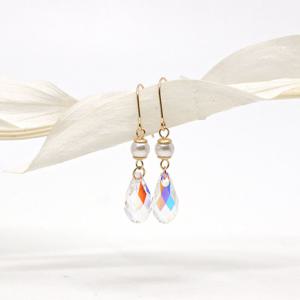 오팔하우스 14k 물방울 스왈 진주 후크 귀걸이 OPPE0407