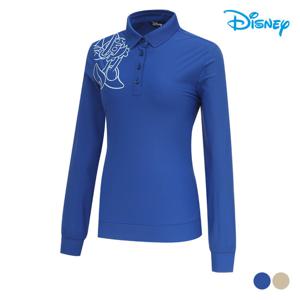 [디즈니]여성 캐릭터 베이직 긴팔 카라 티셔츠 DO1LTS014