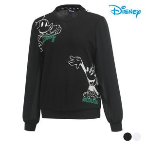 [디즈니]여성 쉬폰 소매 캐릭터 긴팔 라운드 티셔츠 DO1LTR019