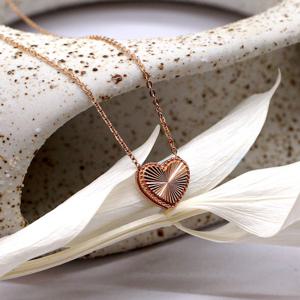 오팔하우스 14k 두툼한 컷팅 하트 목걸이 OPDLN7847