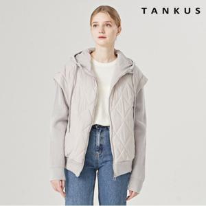 [탱커스] 비스코스 니트 퀼팅점퍼 (TW4JP023L0)