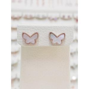 볼라레 세이브존01 핑크오버톤 자개 나비 귀걸이 spe1242