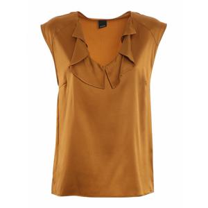 [PINKO] 라프리마 여성 탑 탱크 실크 Fascinoso 1G15M1ZR64L40 Brown /8