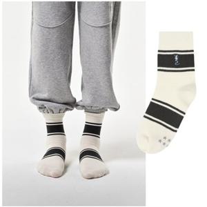 블루테일2 (AZA3AS03IV) 초등 공용 아이보리 스트라이프 양말 주니어