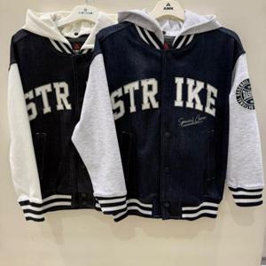 에어워크주니어 CB01 데님프린트 바시티 야구점퍼 A251B0501B