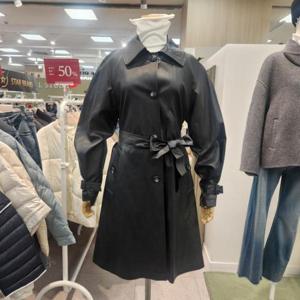 MILLSTUDIO HC05 레더트렌치코트 LR3BRR100BK