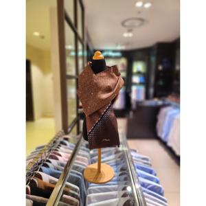 [듀퐁셔츠] 남성 양면 기하학 패턴 넥스카프 (TE4FM63KS303TBW)