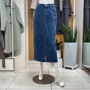 클리지 DP01 트임 밴딩 데님 롱 스커트 CP2WSK12
