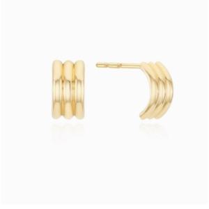 [로이드] 주문제작 볼륨 하프 트리플 라인 귀걸이 LPTO3005T