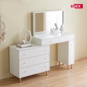 골드라벨 3단서랍 일반거울 확장형 화장대 (넓이100~160cm)