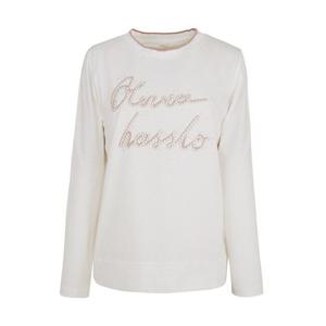 [올리비아하슬러]포인트 넥 레터링 풀오버_OHCSTS203