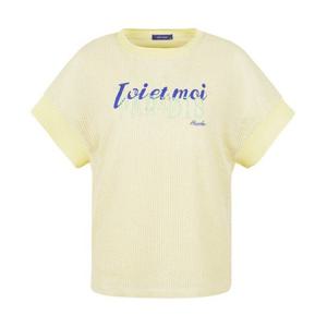 [올리비아하슬러]배색 소매 레터링 티셔츠_OHCMTS303