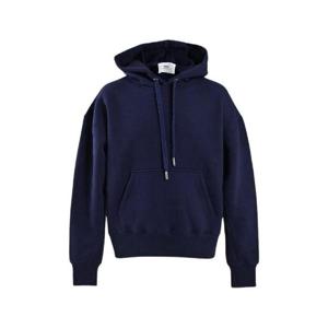 아미 로고 패치 슬리브 코튼 후드 나이트 블루 USW217-740-430