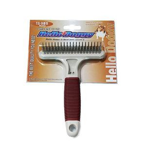 헬로도기T자 이중빗 강아지빗 털관리 반려견미용용품 강아지브러쉬 강아지미용용품