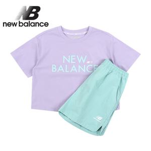 뉴발란스 키즈 여아 크롭 반팔티 셋업(NK9YD2202G-88)_라벤더