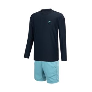 [레노마수영복]남성 스포티 래쉬가드 세트 블랙 RN-MS2F523-BK