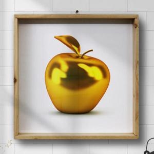 아트박스/꾸밈 tg545-우드프레임액자_금전운상승하는황금사과