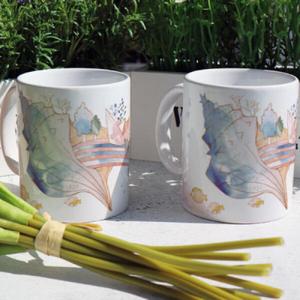 아트박스/꾸밈 tf095-디자인머그컵2p-동화속소라게껍질