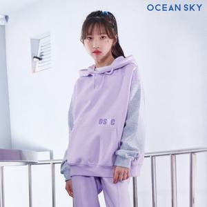 [오션스카이] 여아 소매 배색 후드 티셔츠-CAJG5162B0T