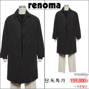 [레노마캐주얼]F/W가을/봄/초겨울까지 입는 트렌치코트 세미오버핏블랙컬러 EK3653
