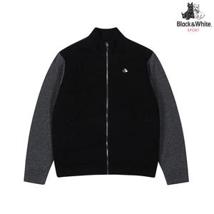 [블랙앤화이트]남성 하이브리드 구스다운 니트 가디건 2834GXKW_BLACK