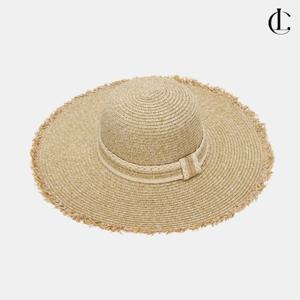 엘케이트 여성 밀짚모자 UV차단 와이드솔 여름 여행 챙넓은 라피아 모자 DTR008